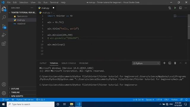 Create Gui window with python and Tkinter || Tkinter tutorial for beginners смотреть онлайн