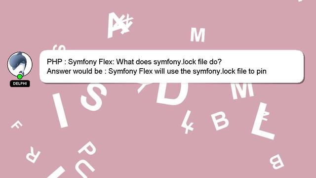 PHP : Symfony Flex: What does symfony.lock file do? смотреть онлайн