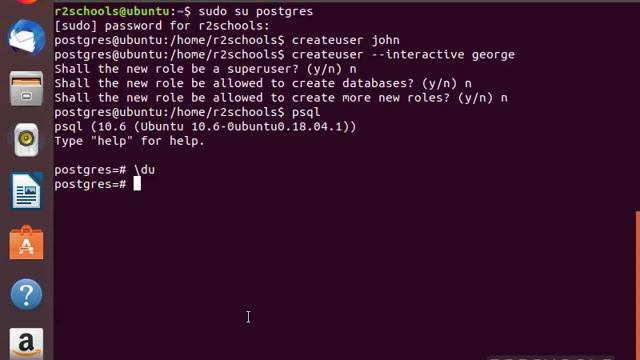 4. PostgreSQL DBA: How to create PostgreSQL USER смотреть онлайн