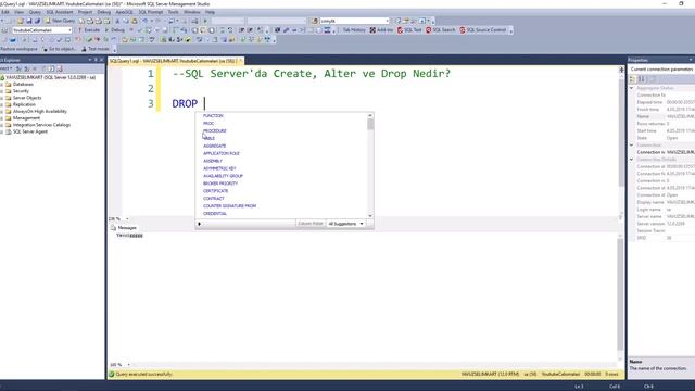 SQL Server'da Create, Alter ve Drop Nedir? смотреть онлайн