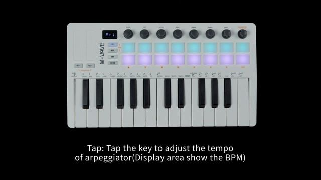 Arpeggio function - SMK-25 II wireless control midi keyboard смотреть онлайн