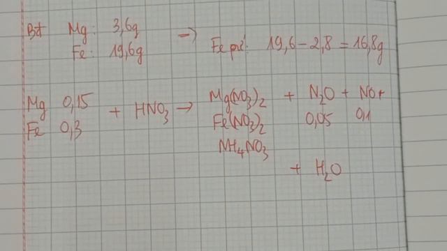 Cho hỗn hợp gồm 0,15 mol Mg và 0,35 mol Fe phản ứng với V lít dung dịch HNO3 1M thu được dung dịch смотреть онлайн