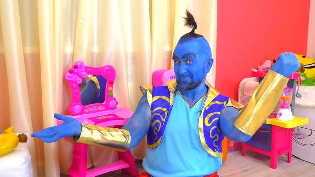 DISNEY PRINCESS JASMINE AND GENIE COSTUMES AND MAKEUP COSPLAY! ALADDIN 2019 смотреть онлайн