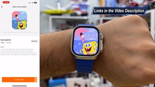 HK8 Pro Max Smartwatch - Free SpongeBob Watch Face смотреть онлайн