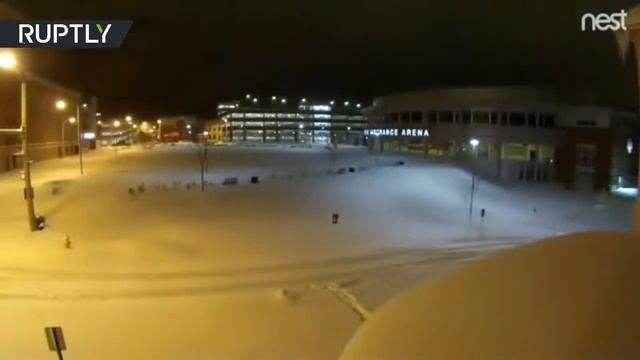 60 см снега за 60 секунд таймлапс видео мощного снегопада в Пенсильвании смотреть онлайн