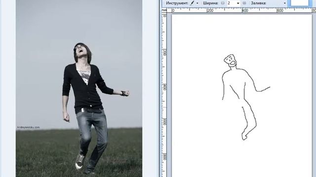Paint Отрисовка по фото 2 . Андрей Леницкий смотреть онлайн