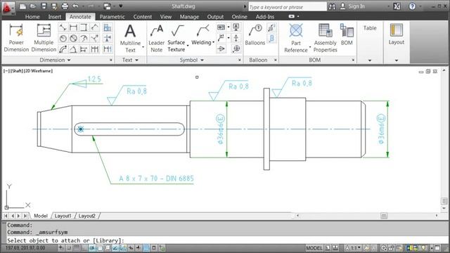 AutoCAD Mechanical 2012: Simbologia Mecânica | MAPData смотреть онлайн