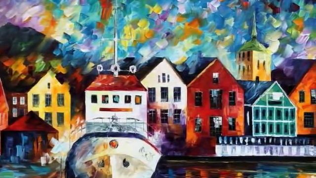 Slide Show - Paintings of Denmark Cityscapes by artist Leonid Afremov смотреть онлайн
