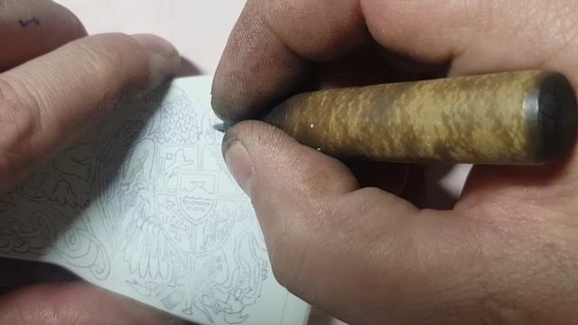 Переделка топора.Рисунок на топоре,травление. смотреть онлайн