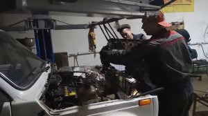 Снятие двигателя с нивы