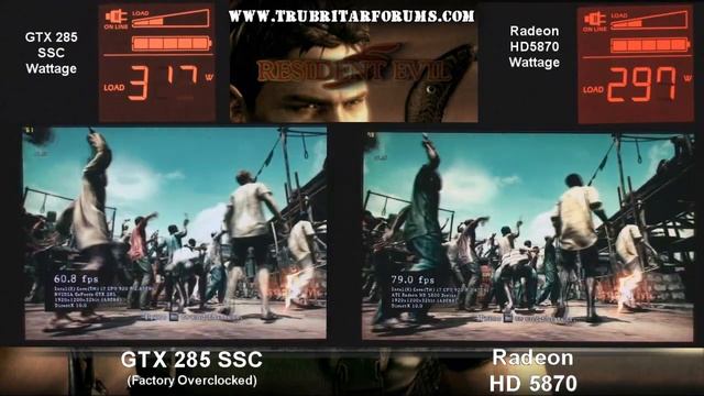 (HD) Radeon HD 5870 Vs GTX 285 SSC - Resident Evil 5 смотреть онлайн