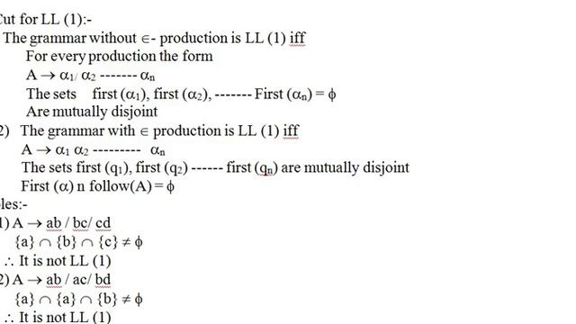 The Properties of LL1 Parser смотреть онлайн