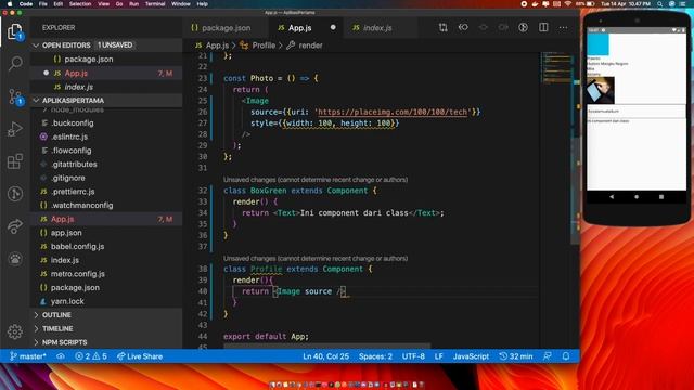 Membuat Component dengan Class Component di React Native смотреть онлайн