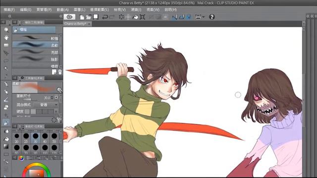 (Speedpaint) Glitchtale Chara vs Betty смотреть онлайн