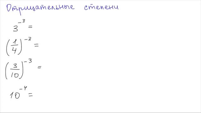 Отрицательные степени смотреть онлайн