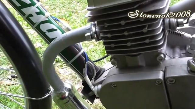 Велосипед с мотором F80 своими руками. ВЕЛОМОПЕД F80. Мотовелосипед,motorbike. смотреть онлайн