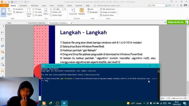 Tutorial Pengecekan File (Checksum) Algoritma MD5, SHA256 dan SHA512 - Windows Powershell смотреть онлайн