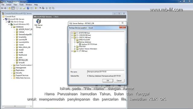 Backup SQL Server 2000 dengan Enterprise Manager смотреть онлайн