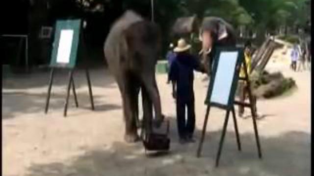 Слон - художник