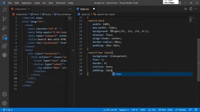 Make Interactive CSS Search Box | Search Bar CSS | HTML & CSS Tutorial смотреть онлайн