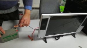 Подключение телевизора Exmork к аккумулятору 12В