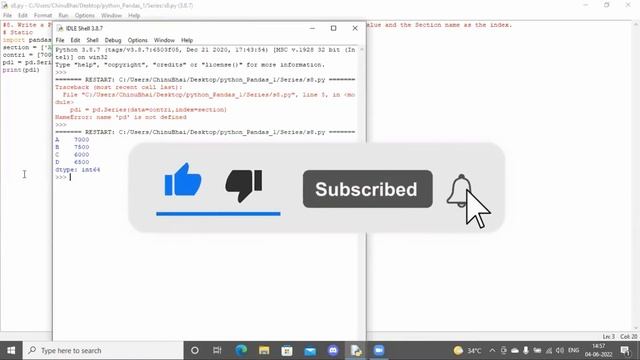 Program to create a Series that stores the contri. amt as the value & the Sec name as the index. смотреть онлайн