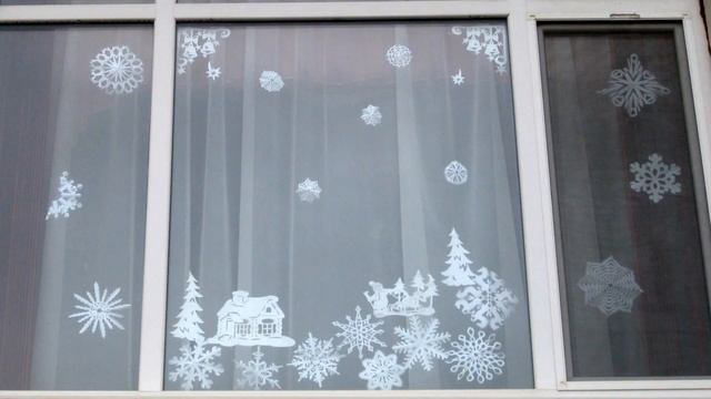 101 Пример украшения стекла окна на Новый год смотреть онлайн