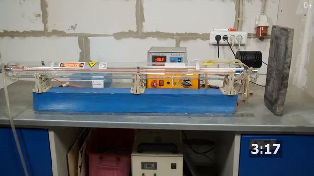 Лазерная СО2 трубка без охлаждения. Взорвется или нет Эксперимент_ перегрев. смотреть онлайн