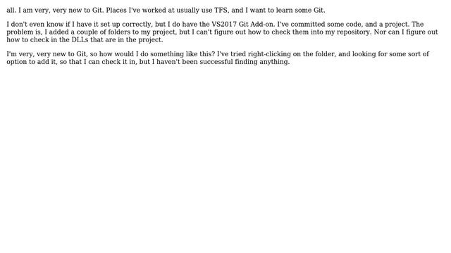 Using Visual Studio and Git. How do I commit a new folder to my Git repository? смотреть онлайн