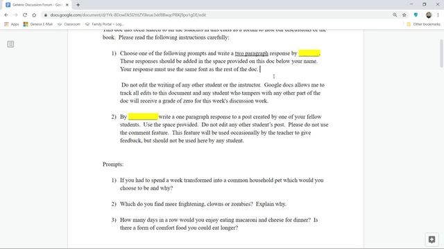 Discussion Forum Instructions смотреть онлайн