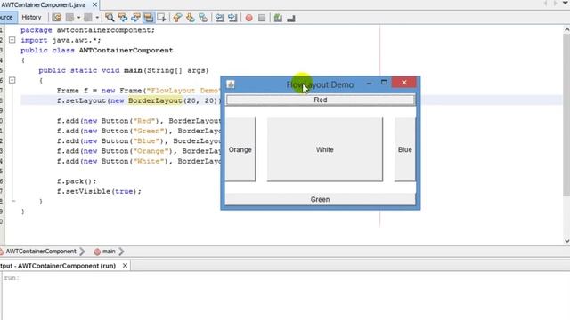 65. BorderLayout Manager in Java смотреть онлайн