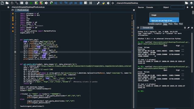 Pivot Level Calculation in Python смотреть онлайн