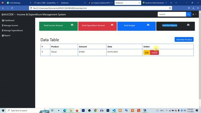 Admin Dashboard - HTML, CSS, JavaScript, Bootstrap смотреть онлайн