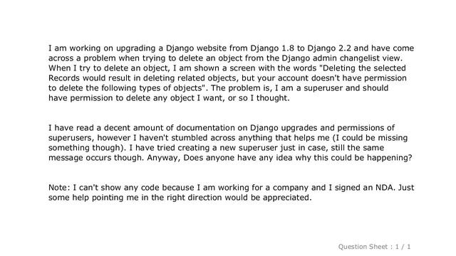 Django : Django superuser doesn't have permission to delete models смотреть онлайн