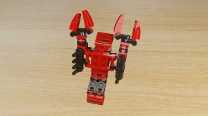 Micro LEGO brick scorpion combiner transformer mech -  The Red One
