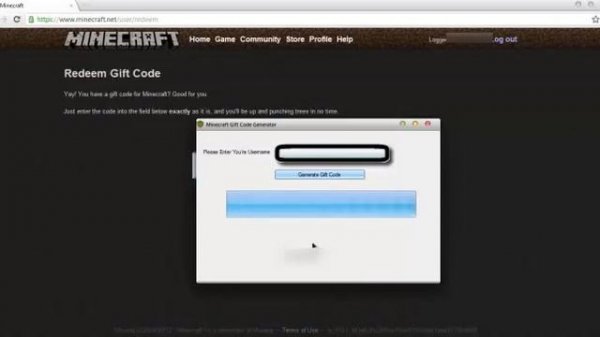 Minecraft Gift Code Generator