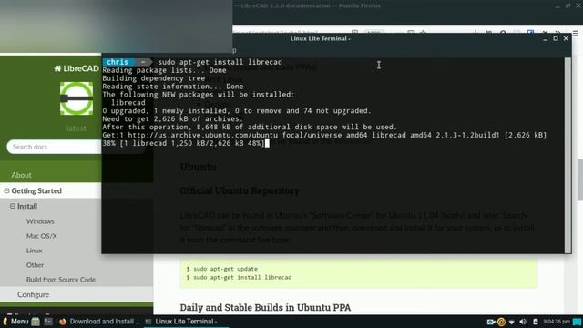 LibreCAD 2.1.3 : Ubuntu/Mint Linux Installation (2021) смотреть онлайн