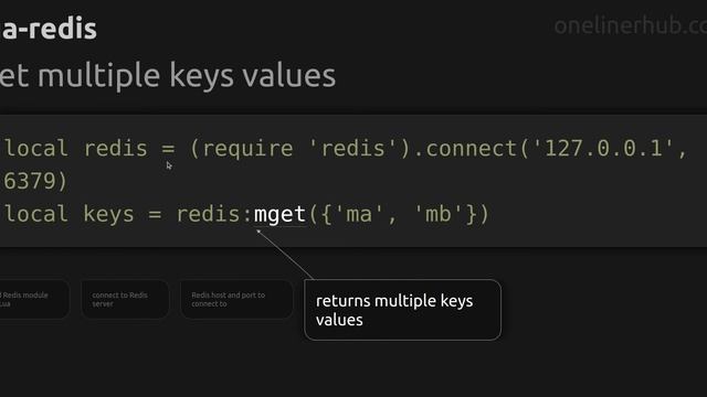 Get multiple keys values #lua-redis смотреть онлайн