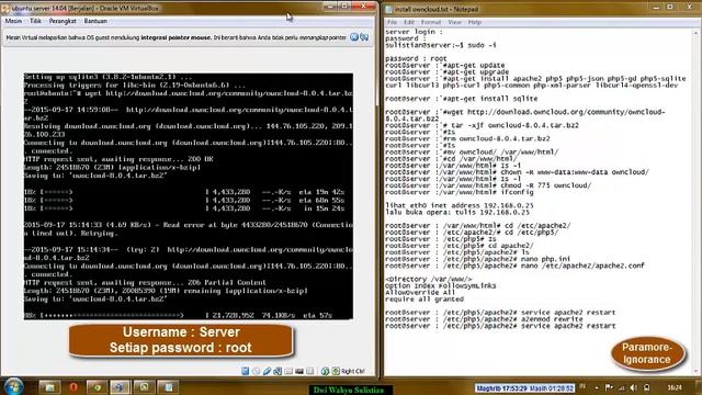 Install Owncloud dari Ubuntu server 14 04 LTS menggunakan Virtual Box смотреть онлайн