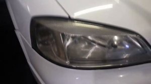 22 Opel Astra G Часть 1 , установка линз , чистка фар , покраска отражателя