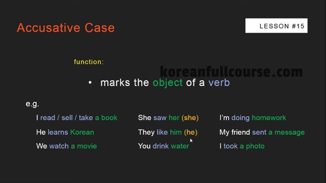Accusative Case in Korean: Noun + 을/를 смотреть онлайн