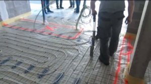 Монтаж теплого пола HENCOFLOOR степлером HENCO