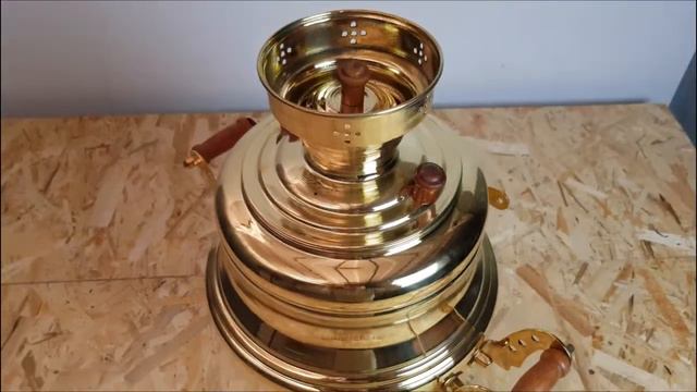 САМОВАР НА ДРОВАХ 7 ЛИТРОВ ЖЕЛТЫЙ "ВАЗА" смотреть онлайн