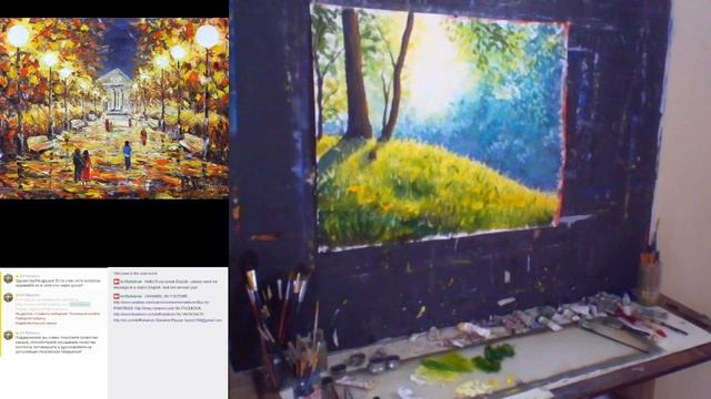 Как рисовать картину СОЛНЕЧНАЯ ОПУШКА со ВСЕМИ СЕКРЕТАМИ ONLINE! Валерий Рыбаков ★ смотреть онлайн