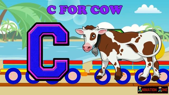 Let's Learn The Alphabet For Kids Preschoolers | ABC Alphabet Train | Animation Zone смотреть онлайн