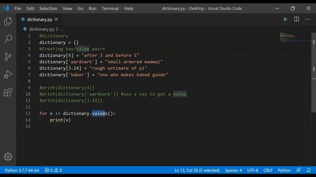 Python Dictionaries смотреть онлайн