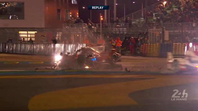 24 Heures du Mans - Collision between #7 Toyota and #31 Oreca 07 смотреть онлайн