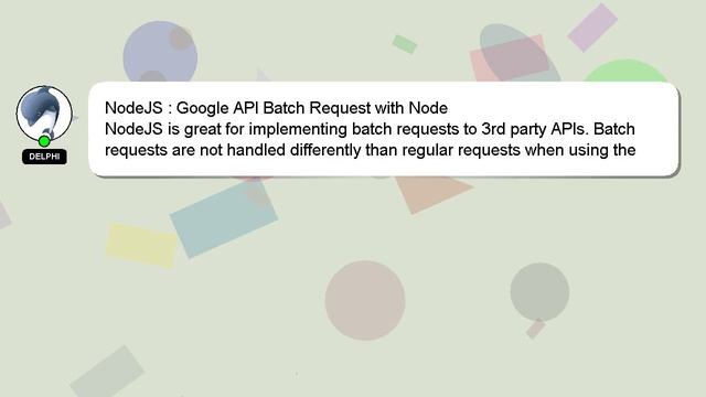 NodeJS : Google API Batch Request with Node смотреть онлайн
