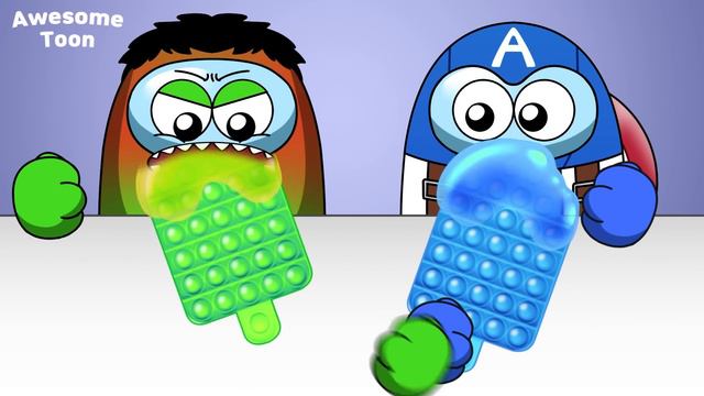 GREEN Food VS BLUE Food Challenge - AMONGUS ANIMATION MUKBANG смотреть онлайн