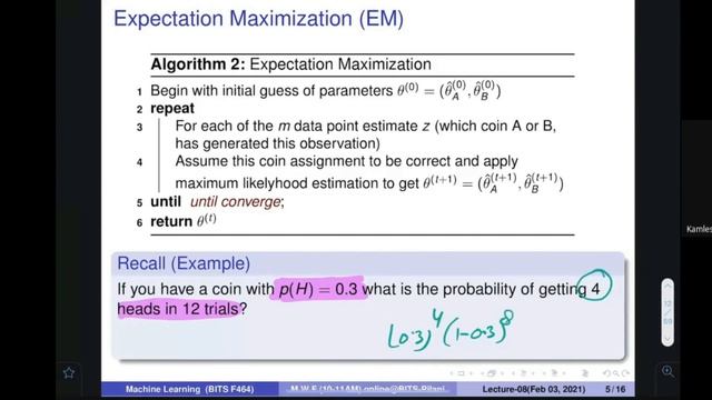 BITS-ML2021-Lecture-08: Expectation Maximization and SVD смотреть онлайн